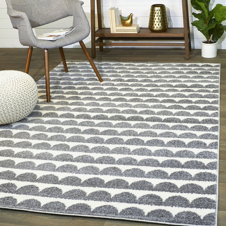 Dakota Fields Geometric Gray Area Rug & Reviews Wayfair